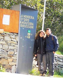 Antonio e Francesca alla miniera di Brusson in Val d'Aosta