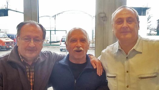 Giuseppe con gli amici Sandro Maggia e Daniele Respino - Mostra di Grugliasco 2018